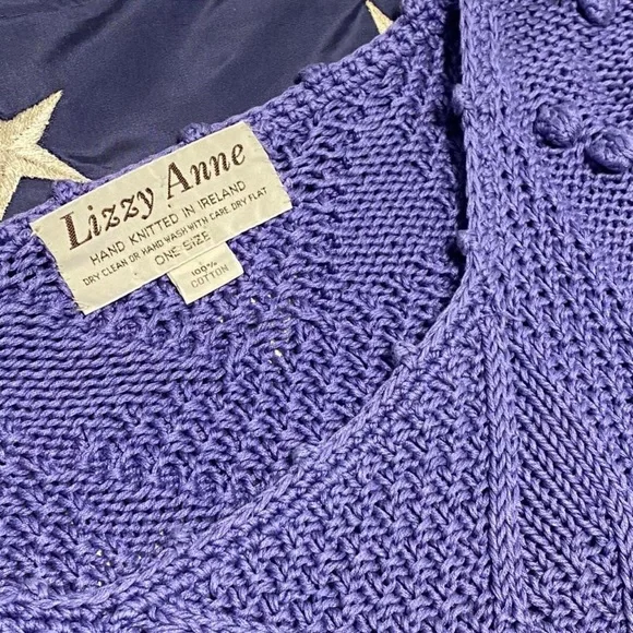 Vintage Hand Knitted in Ireland Lizzy Anne Sweater - Picture 3 of 4